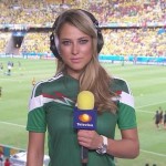 Vanessa Huppenkothen, reportera de Televisa en el Brasil-Mexico