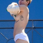 Miley Cyrus topless Sidney 02